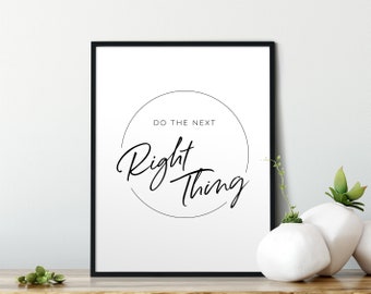Faites la prochaine bonne chose. bureau. Pouponnière, Cadeau douche, Citation musicale, Art mural, Téléchargement, Typographie, Chambre d’enfants.