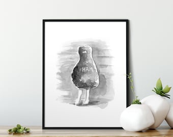 Scout, Jambon, Pour tuer un oiseau moqueur, Harper Lee, Auteur, Atticus Finch, Salle de jeux, Art mural, Art littéraire, Art original, Aquarelle, Encre