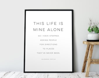 Ma vie, Untamed, Love Warrior, Glennon Doyle Quote, Wall Art, Aby Wambach, Autonomisation des femmes, Inspiration, Motivation, Réchauffement de la maison