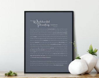Art mural citation Brene Brown, manifeste de la parentalité Brene Brown, audacieux, art mural motivant et inspirant pour femme, cadeau pour parents