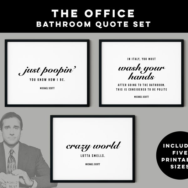 The Office Bathroom Etsy