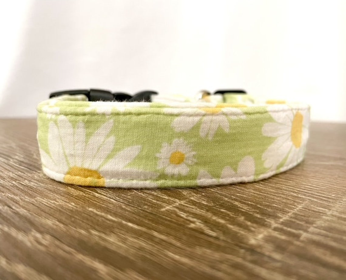 Handmade Sage Green Floral Dog Collar The Ellie Etsy