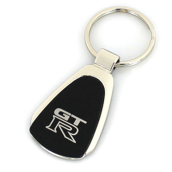 Nissan GT-R keyring Logo Free Gift Box Key Ring Keychain chrome metal 
