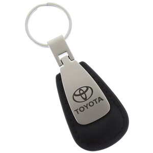 Toyota Leather Tear Drop Key Ring (Black)