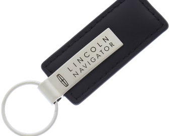 Lincoln navigator leather keychain (black)