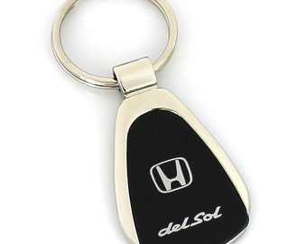 Honda del sol tear drop key ring (black)