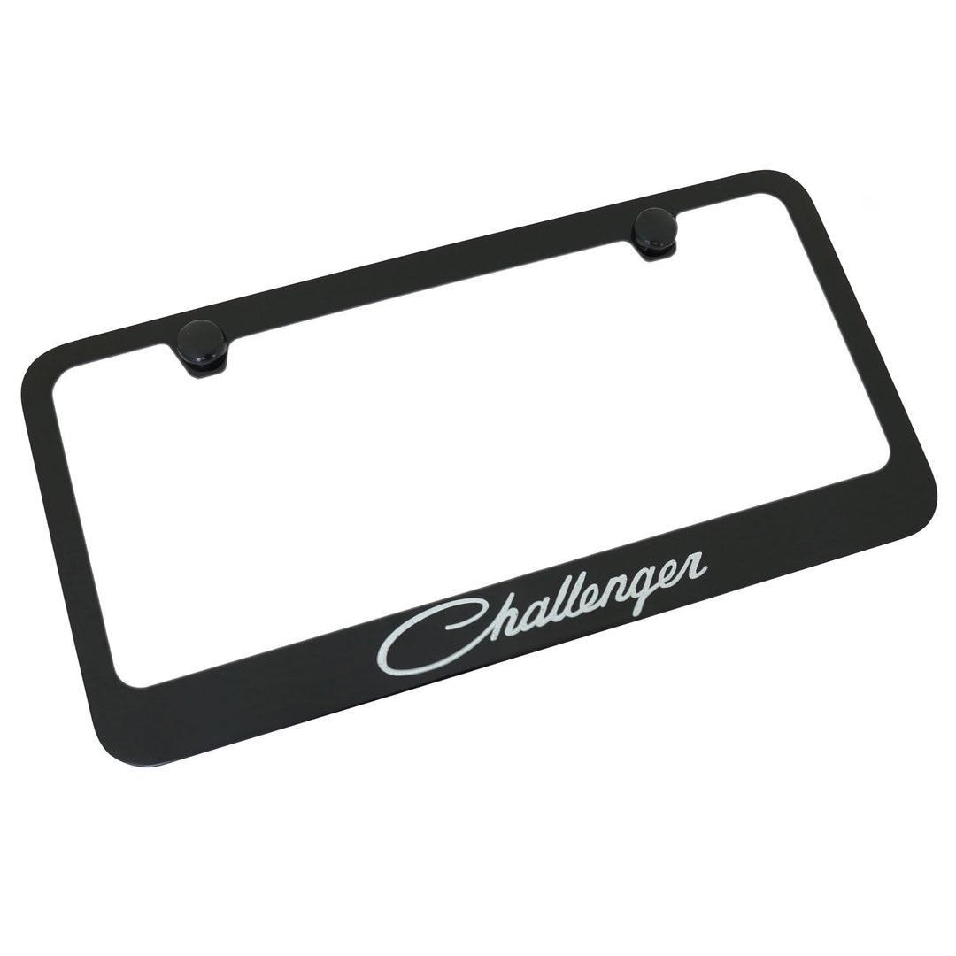 Dodge Challenger License Plate Frame black Etsy