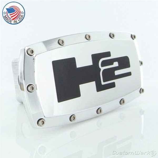 Hummer h2 logo billet tow hitch cover (chrome)