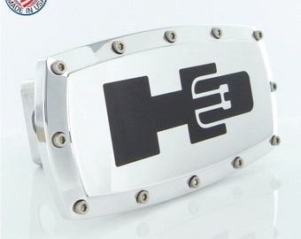 Hummer h3 logo billet tow hitch cover (chrome)