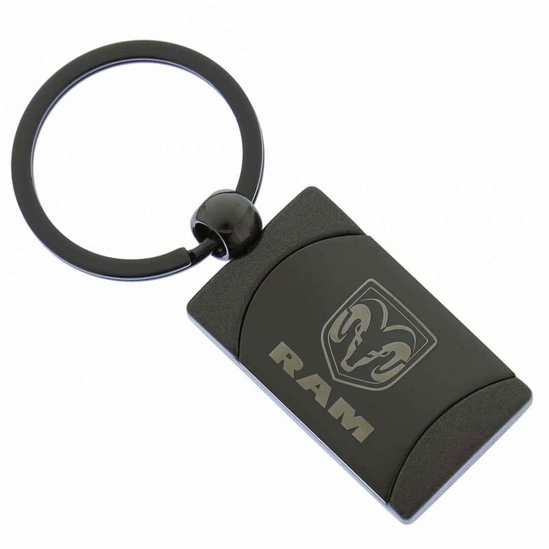 Dodge Ram Twotone Rectangular Key Fob gun Metal Etsy