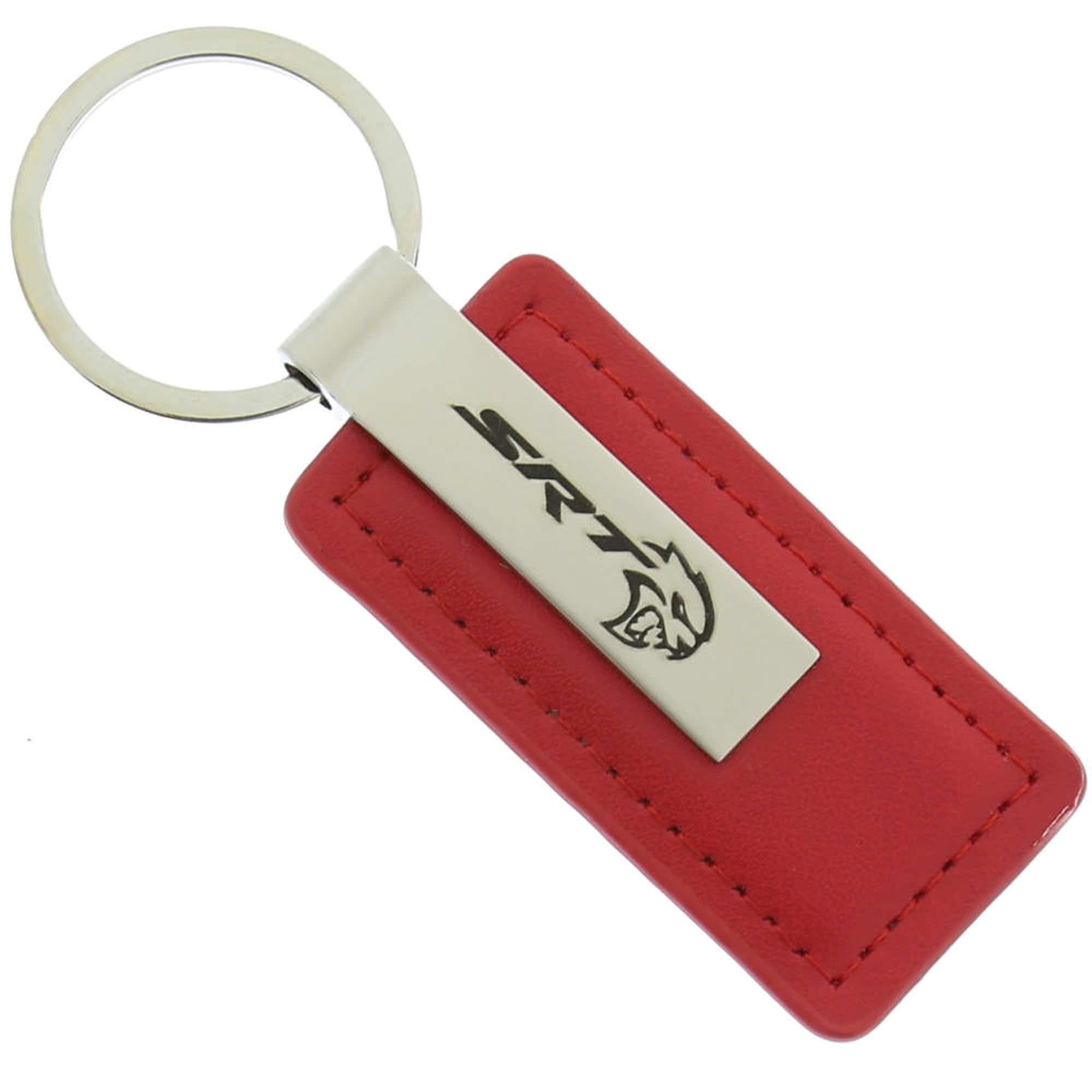 Dodge SRT Hellcat Leather Keychain red -  Israel
