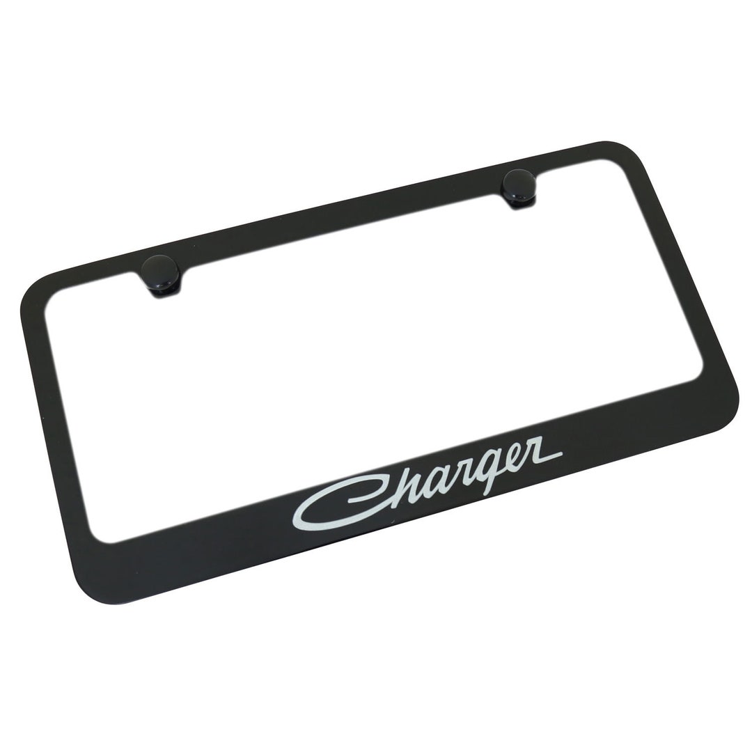 Dodge Charger Classic License Plate Frame black Etsy