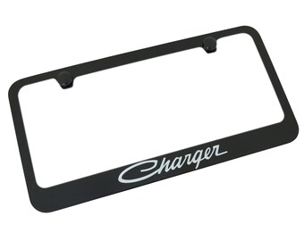 Dodge charger classic license plate frame (black)