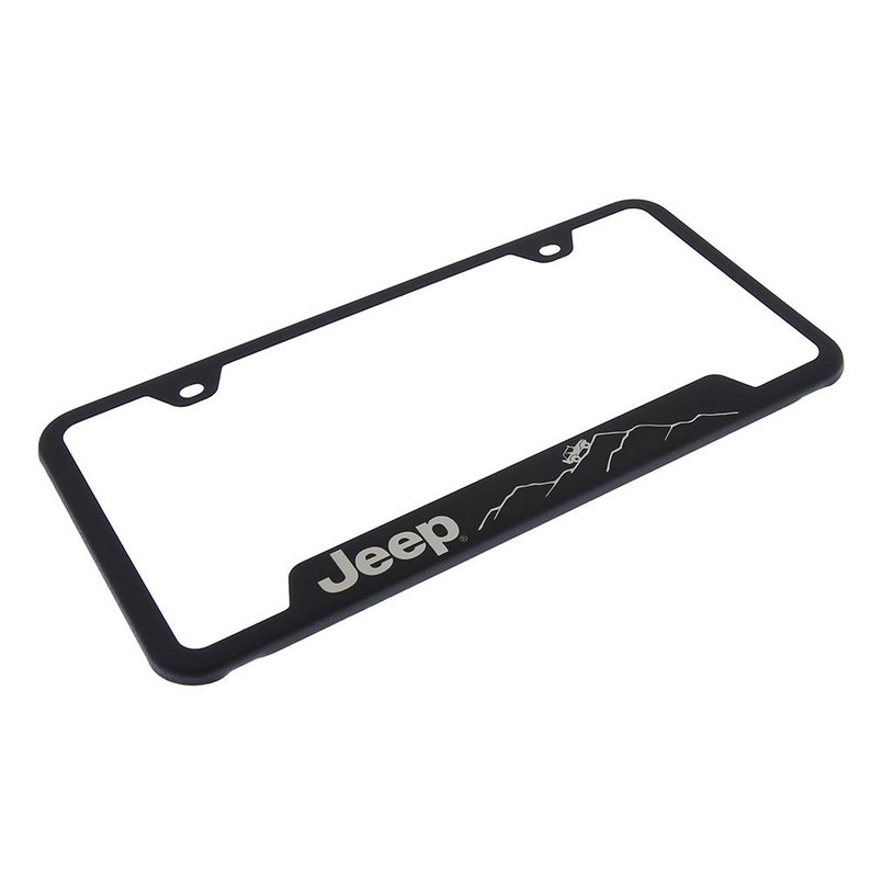 Jeep mountain license plate frame matte black image 2