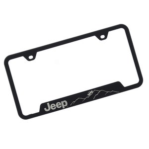 Jeep mountain license plate frame matte black image 1