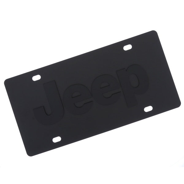 Jeep License Plate Frame – Black Carbon Steel – By West Coast Corvette/Camaro