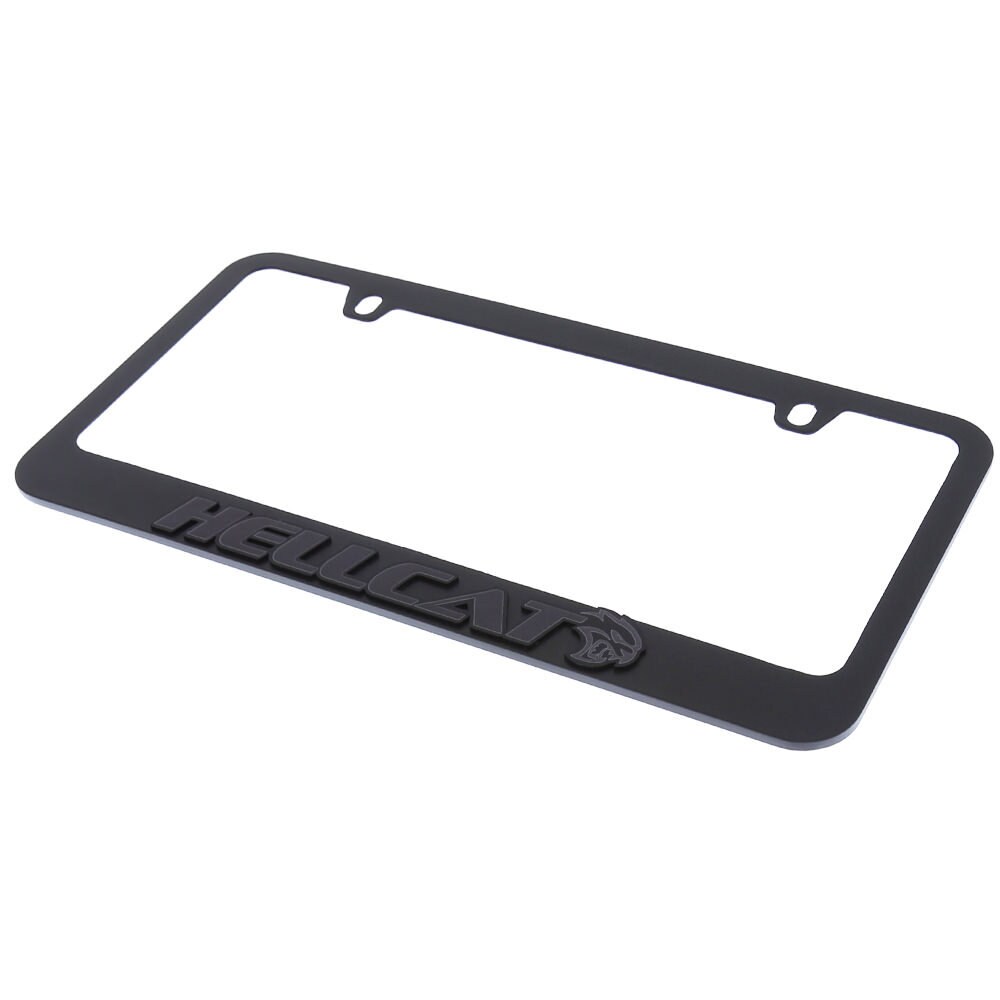 Dodge Hellcat License Plate Frame black Etsy