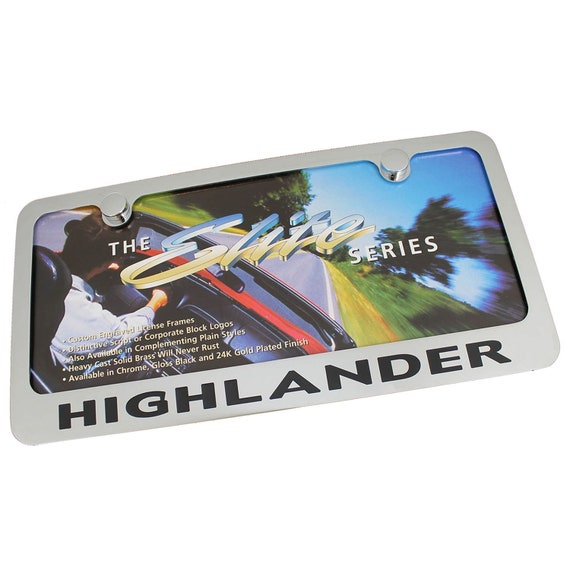Toyota Highlander License Plate Frame chrome Etsy