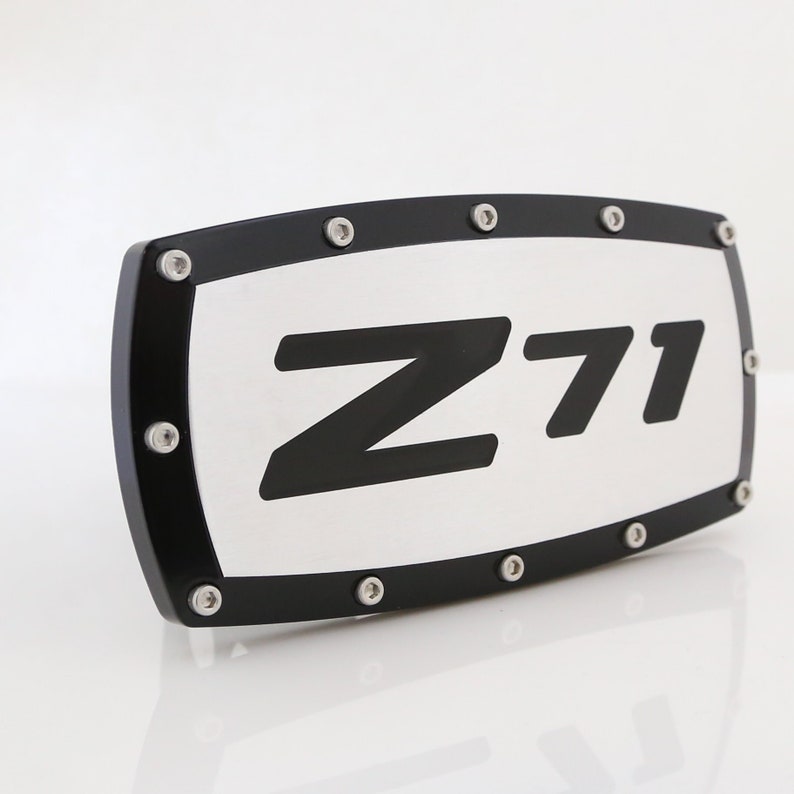 Chevrolet Z71 Billet Tow Hitch Cover black Trim on Chrome Etsy