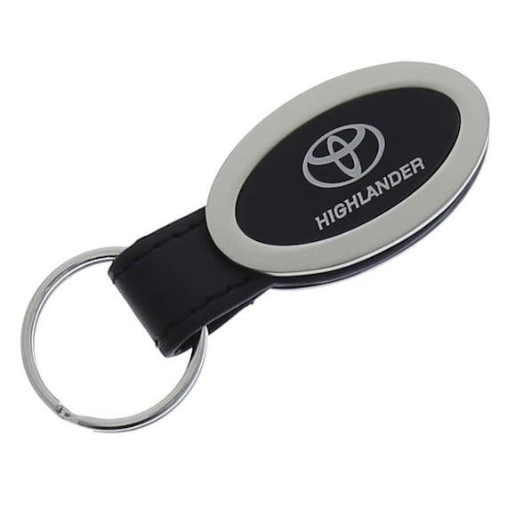 Toyota Highlander Oval Leather Key Chain black Etsy