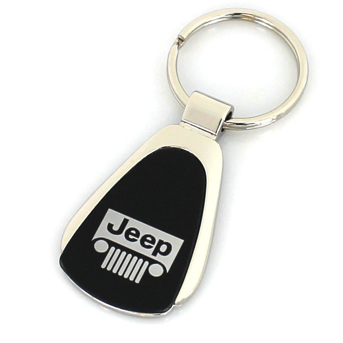 Jeep grill logotear drop key ring black Etsy