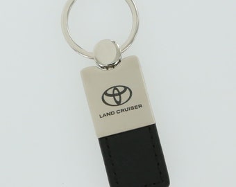 Toyota land cruiser leather key ring (black)