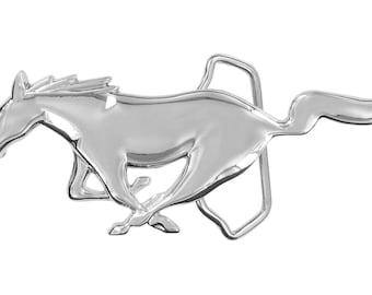 Boucle de ceinture poney Ford Mustang (chromée)