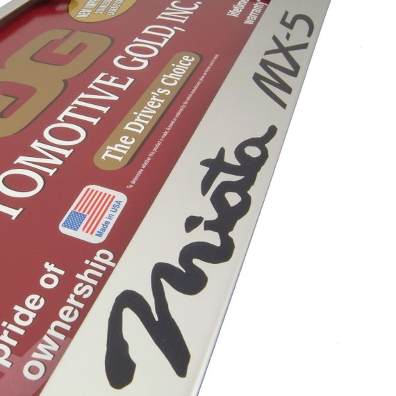 Mazda Miata Mx5 License Plate Frame chrome Etsy