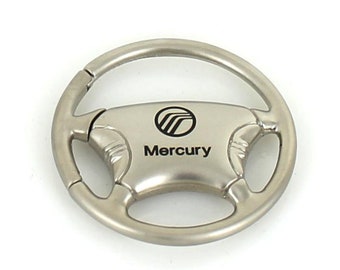 Mercury steering wheel keychain (chrome)