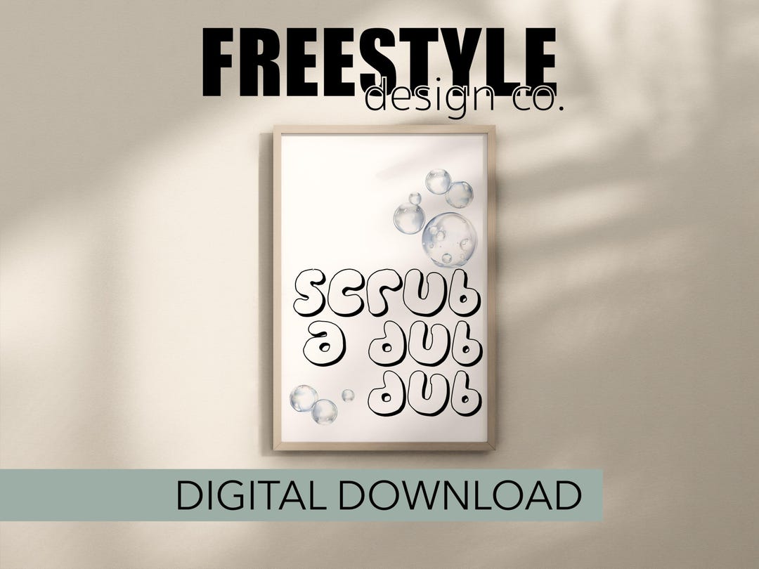 Srub a Dub Dub Poster | Digital Download - Etsy