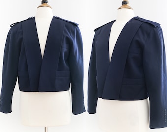 Vintage 1980’s ESCADA Cropped Military-Style Blazer • M/L