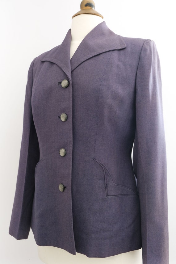 Vintage 1940’s Mauve Grey Blazer • M - image 5