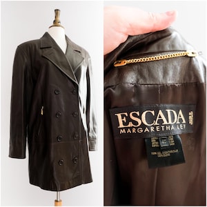 Vintage ESCADA 1990’s Leather Jacket • L