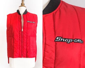 Vintage 1970’s Red Snap-On Vest • M/L