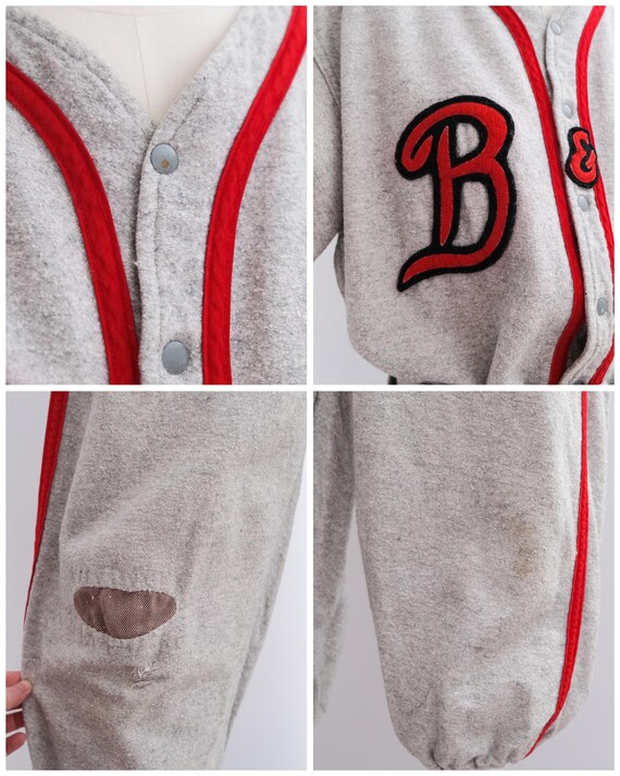 【40's〜50's】vintage wool baseball shirt Vintage 1950's “Broderick and Gibbons” Wool Baseball Jersey