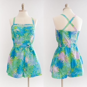 Vintage 1950’s/60’s Pin-Up Playsuit Swim Romper • M