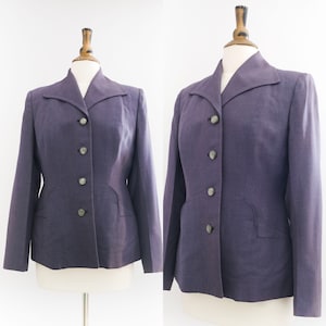 Mauve grijze vintage blazer jaren 40 • M