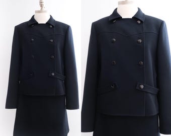 Vintage Courregès Navy Blue Suit Set • S