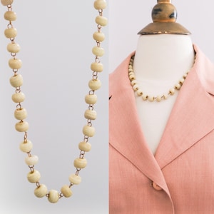 Vintage 1940’s Brass and Stone Necklace