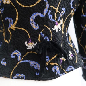 Vintage UNGARO 1980-tals quiltad blommig kavaj • S bild 9