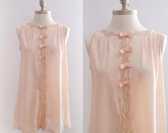 Vintage 1950’s Nylon Step-In Slip Romper • S