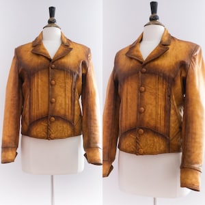 Vintage 1970’s Leather Ranch Western Leather Jacket • UNISEX