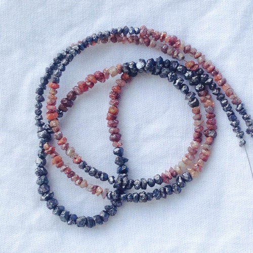 Rough Diamond ! Fancy Red Black Color Rough Diamond Beads 16