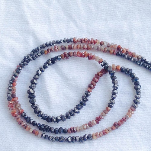 Rough Diamond ! Fancy Red Black Color Rough Diamond Beads 16