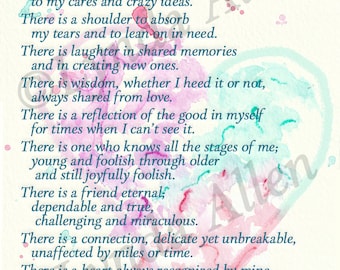 There Is -- a poem honoring sisters, biological and otherwise