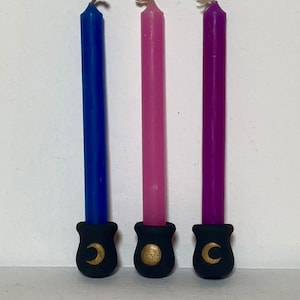 Triple Moon Phase Candleholders - Set of 3