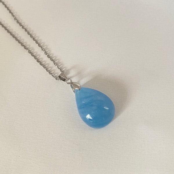 Blue Beryl Necklace, Beryl Necklace, Beryl Pendant, Beryl Crystal Necklace