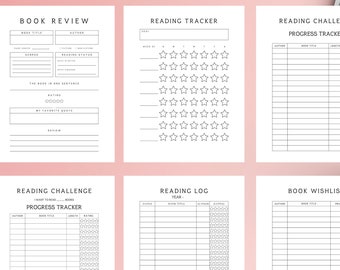 Printable Book Tracker, Simple Reading Tracker, Printable Reading Tracker, Book Log, Reading Log