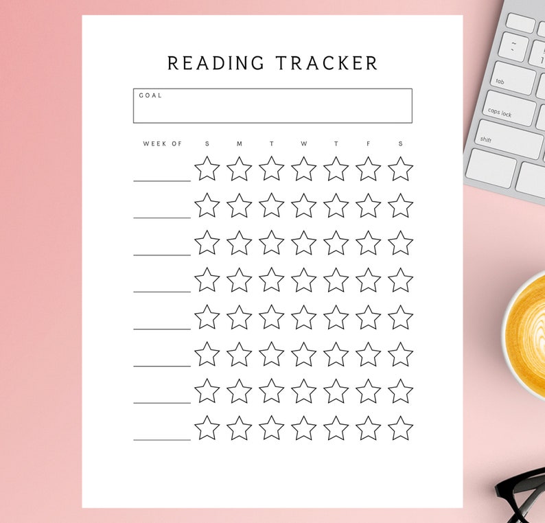 Printable Book Tracker, Simple Reading Tracker, Printable Reading