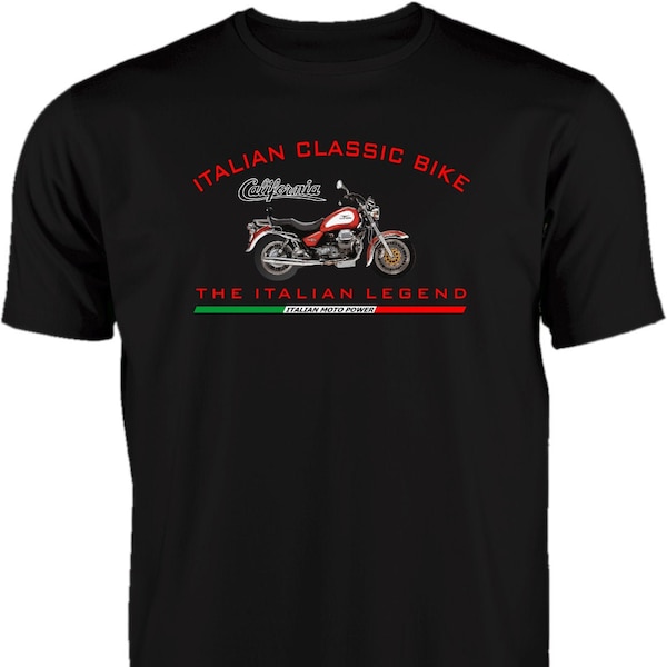 California Moto Guzzi T-shirt for fans of fast Italian bikes